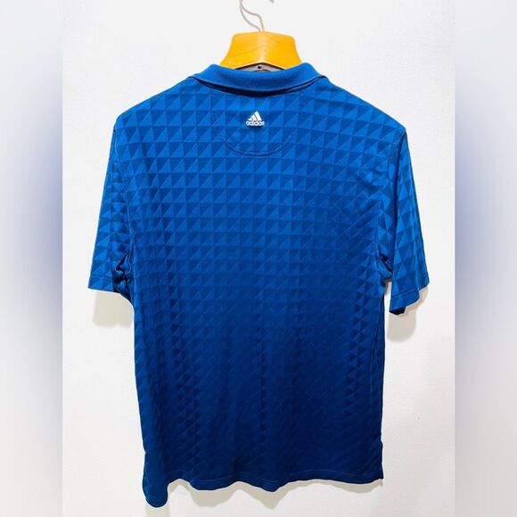 Adidas performance polo shirt golf geometric tridimensional blue men’s XXL - Picture 5 of 6